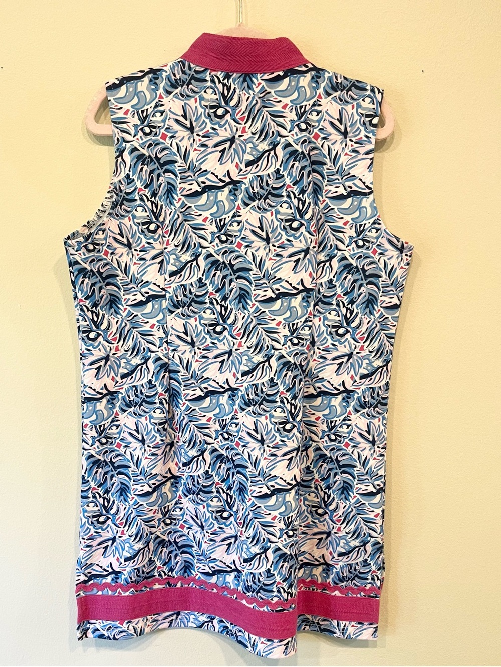 Simply Southern Blue and Pink Sleeveless V-Neck Pool Cover-Up - Picture 2 of 3